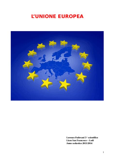 Tesina maturità: Unione Europea .